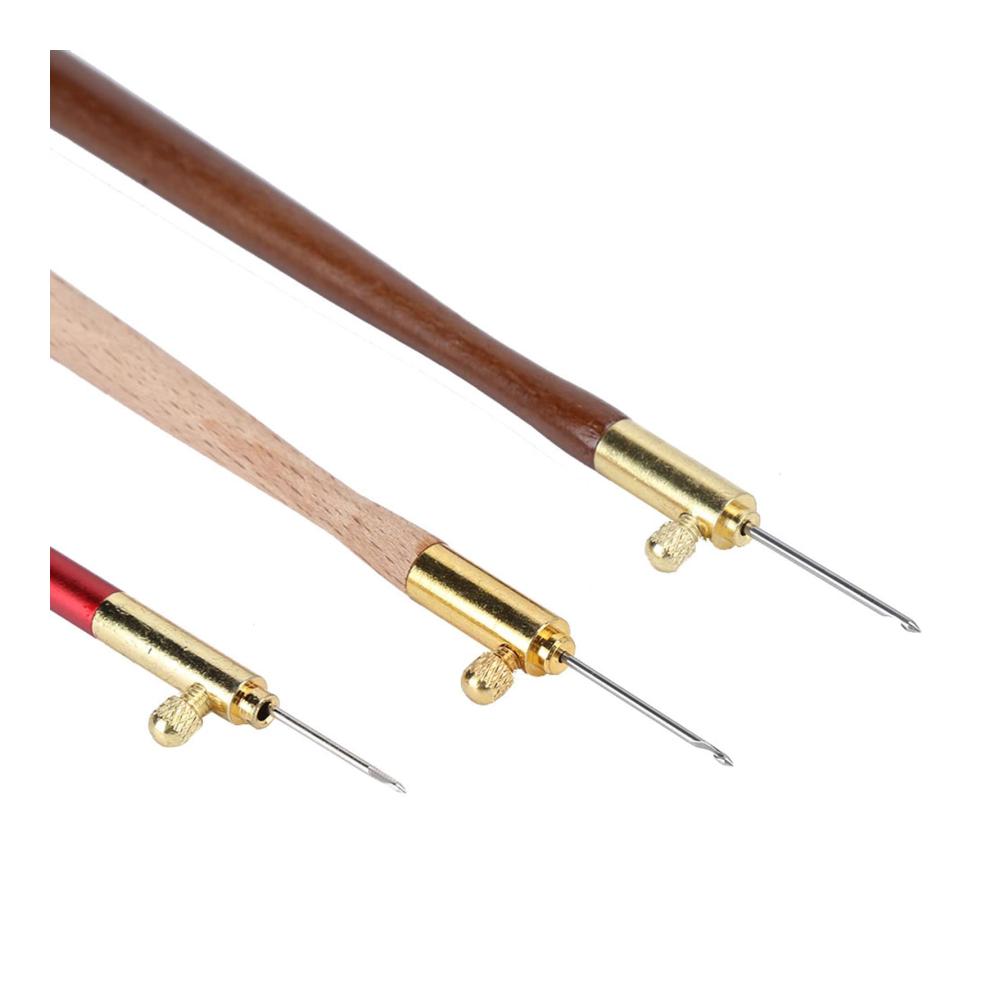 Ergonomische Häkelnadeln Set - 3 Größen | Rutschfeste Häkelnadeln aus hochwertigem Material | Perfekt zum Häkeln Sticken & Perlensticken | Inklusive Knüpfnadel & Stickwerkzeug