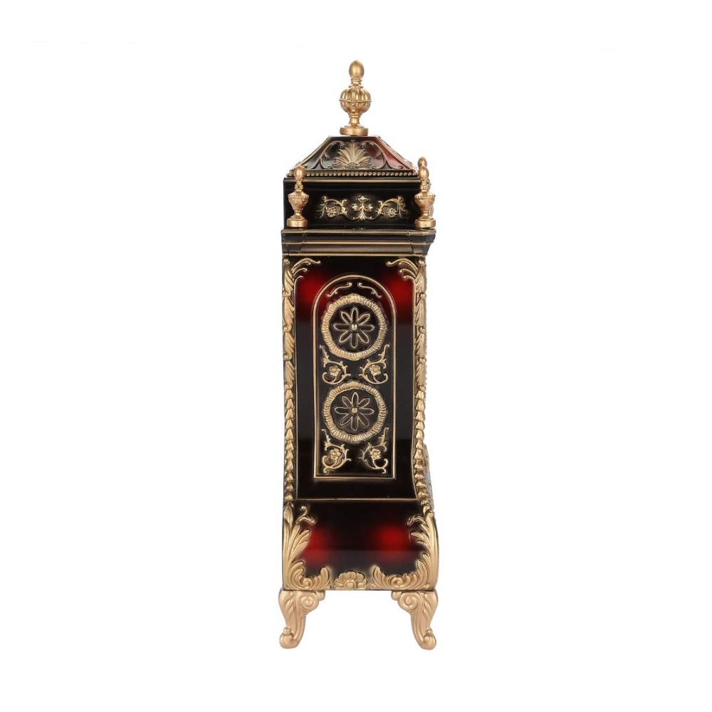 Vintage Cogsworth Tischuhr - Dekorativer Schreibtisch-Wecker im antiken Stil für Zuhause oder Hotel - Braunrot - Perfekte Ergänzung für jeden Tisch