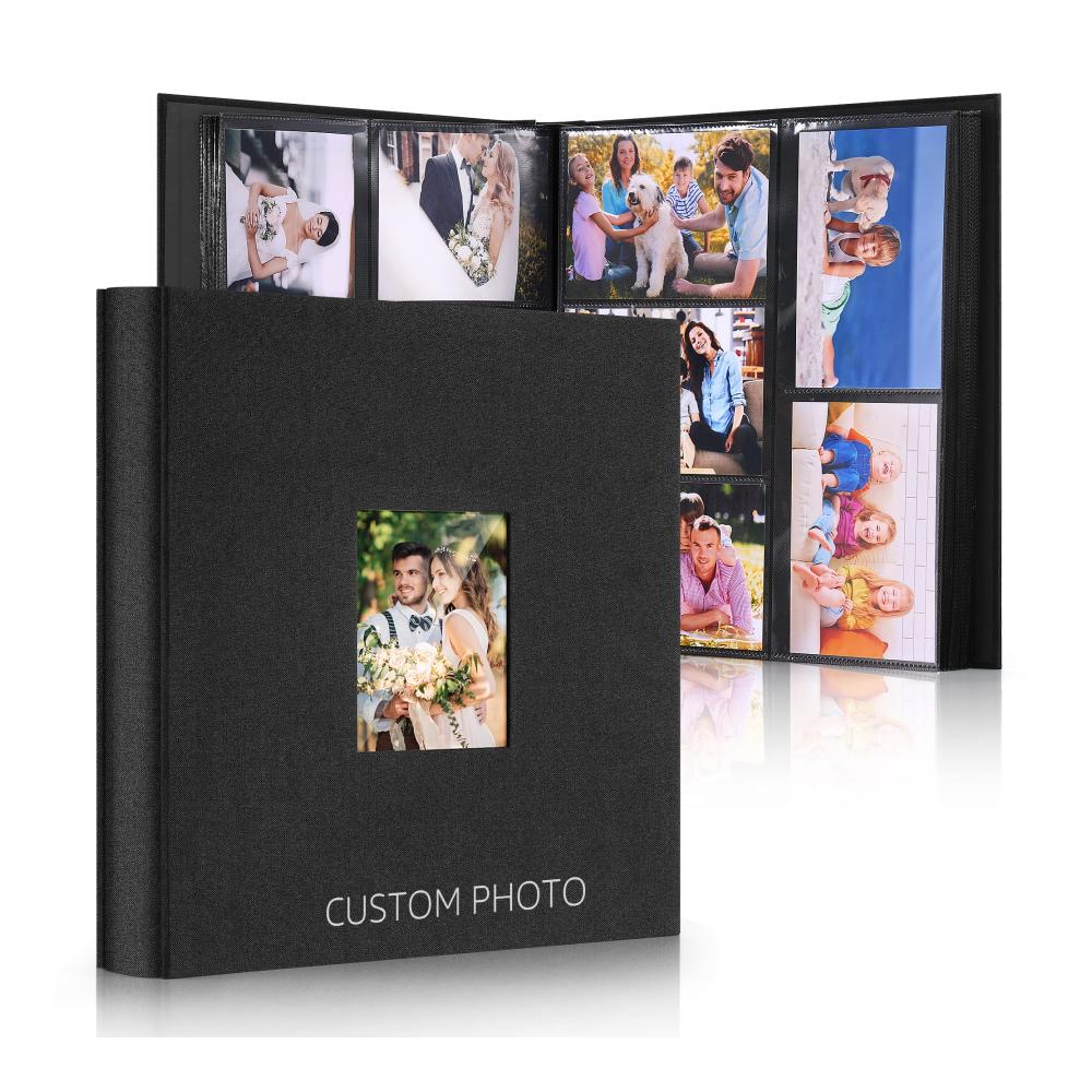Stilvolles DazSpirit Einsteckalbum für das Bücherregal Platz für 600 Fotos (10x15 cm) Leineneinband 120 Seiten - Ideales Fotobuch für Familie Hochzeit Reisen &