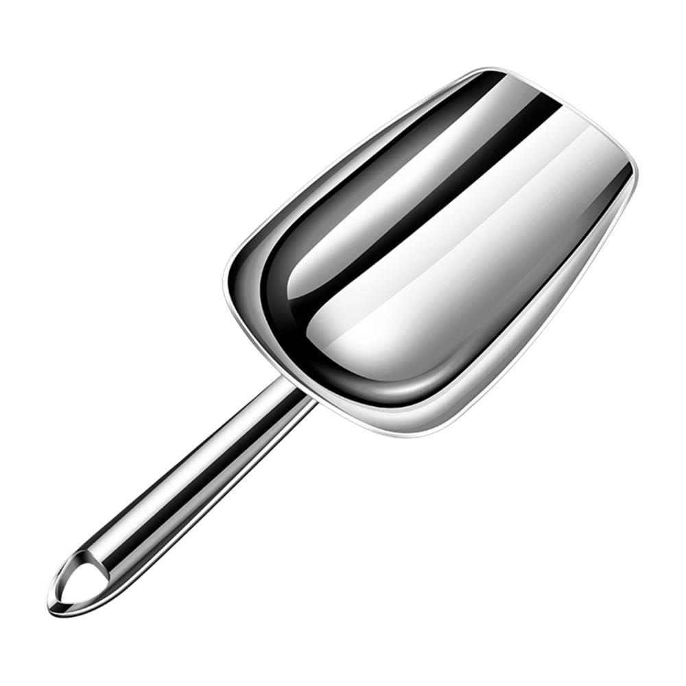 Edelstahl Eisportionierer - Robuste Küchenschaufel für perfekte Portionen - Rostfreier Mehl Utensil - Vielseitig einsetzbar spülmaschinenfest mit Aufbewahrungsschlaufe - Ideal für Süß
