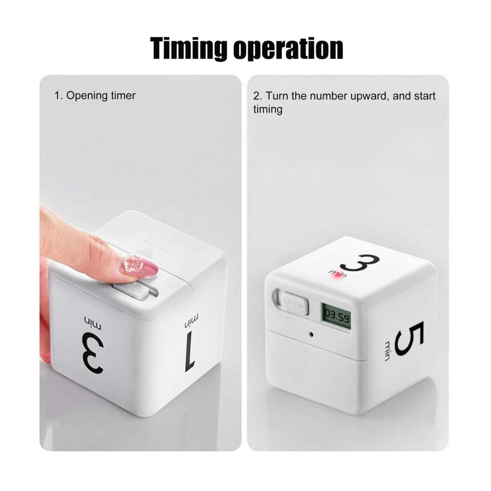 Eieruhren Cube Timer mit Schwerkraftsensor - Perfekt für Zeitmanagement beim Training und Spielen - Anzeige für 1 3 5 10 & 15 20 30 60 Minuten - Multifunktionale Digitalu