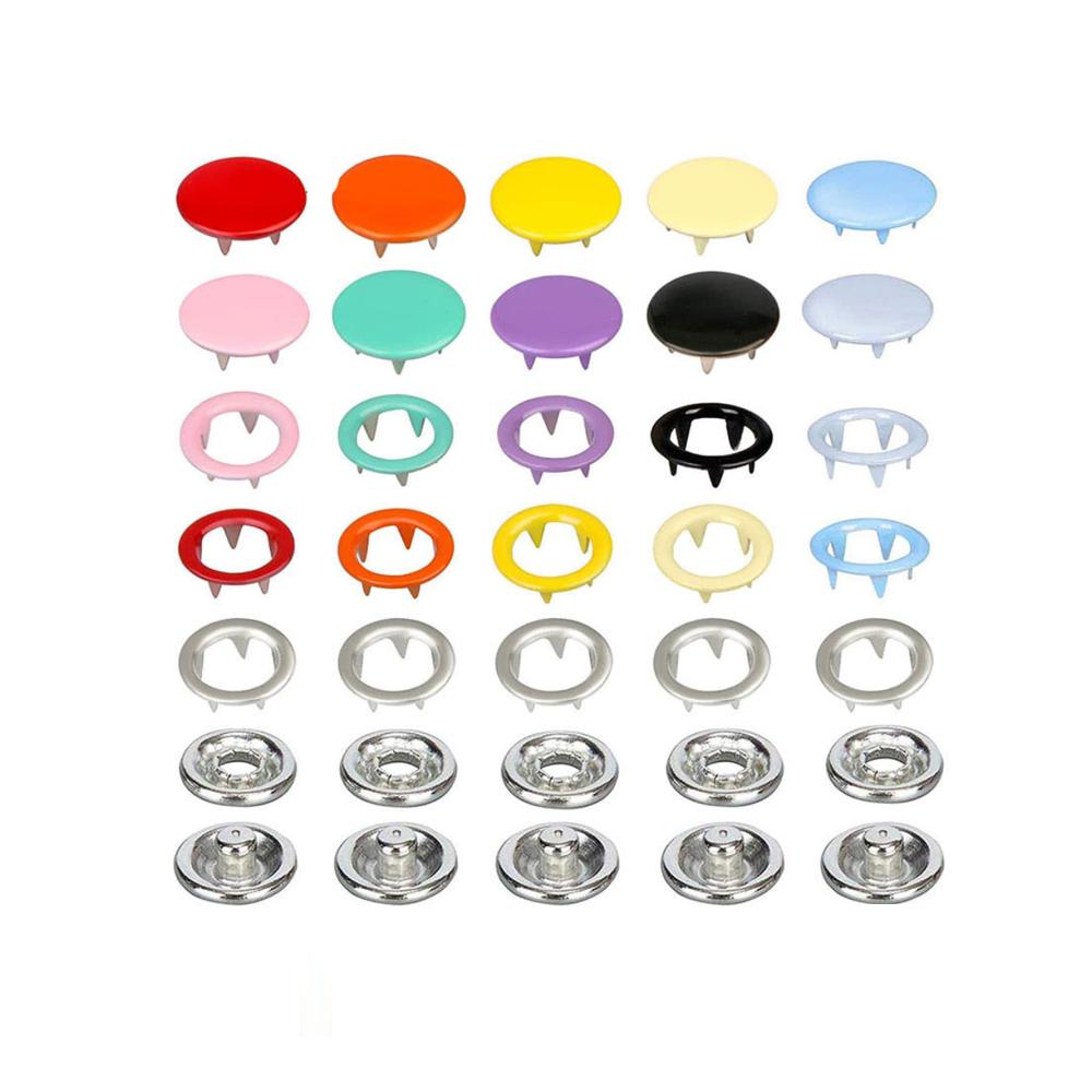 Professionelles Nähzubehör-Set 200 Stück 95 mm Metall-Druckknöpfe mit Zange - Hochwertige Krallenschnallen für Baby-Strampler und mehr
