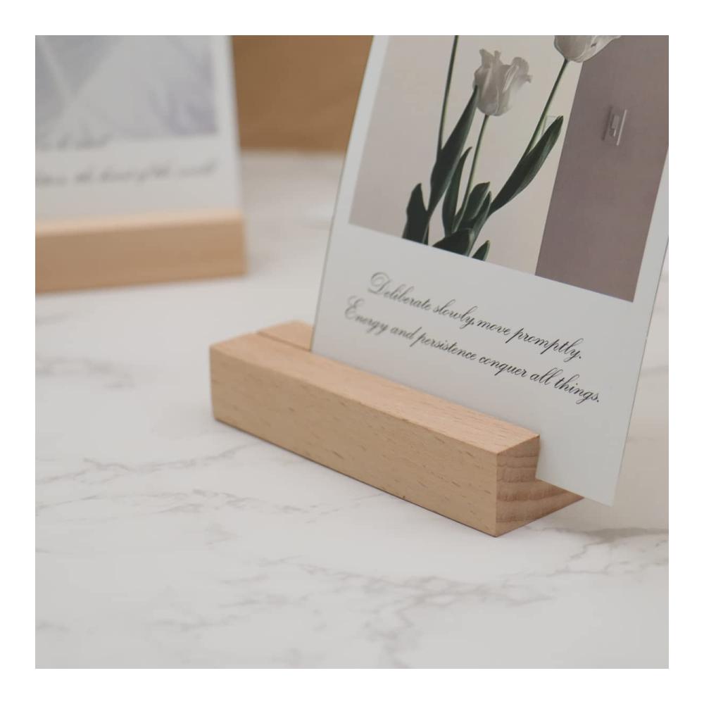 Elegante 12er Set Tischkartenhalter aus Buchenholz – Perfekte Dekoration für Hochzeiten Partys und Events – Fotohalter und Tischnummernständer inklusive