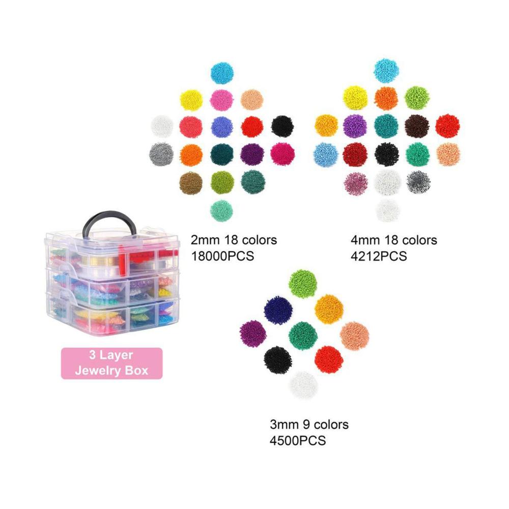 Kreatives Schmuckherstellungs-Set Gugxiom Perlen für Armbänder mit 26700 Glasperlen & 290 Anhängern – Ideales DIY-Kit für einzigartige Geschenke
