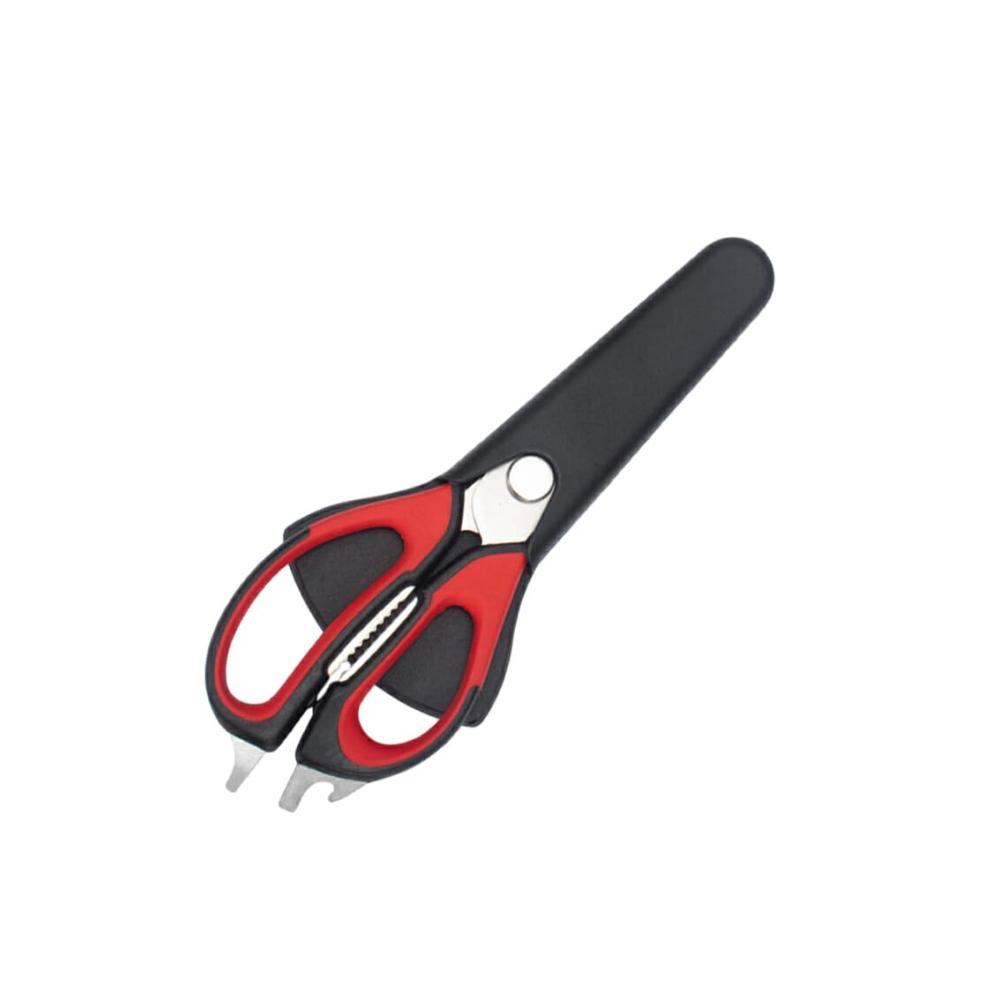 Küchenschere Set mit magnetischem Messer | Multifunktionale Hühnerknochenschere | Abnehmbar und leicht zu reinigen | Kochzubehör für vielseitige Anwendungen in Rot und Schwarz | Perfekt für die Küche zu Hause