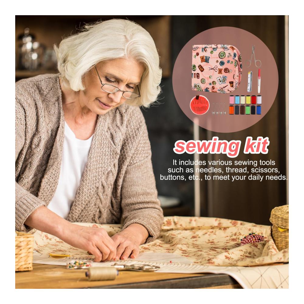 Entdecken Sie das ultimative DIY-Nähset für Anfänger Stick-Nähset mit Etui für unterwegs - Perfektes Geschenk für Mama Oma und erwachsene Nähliebhaber