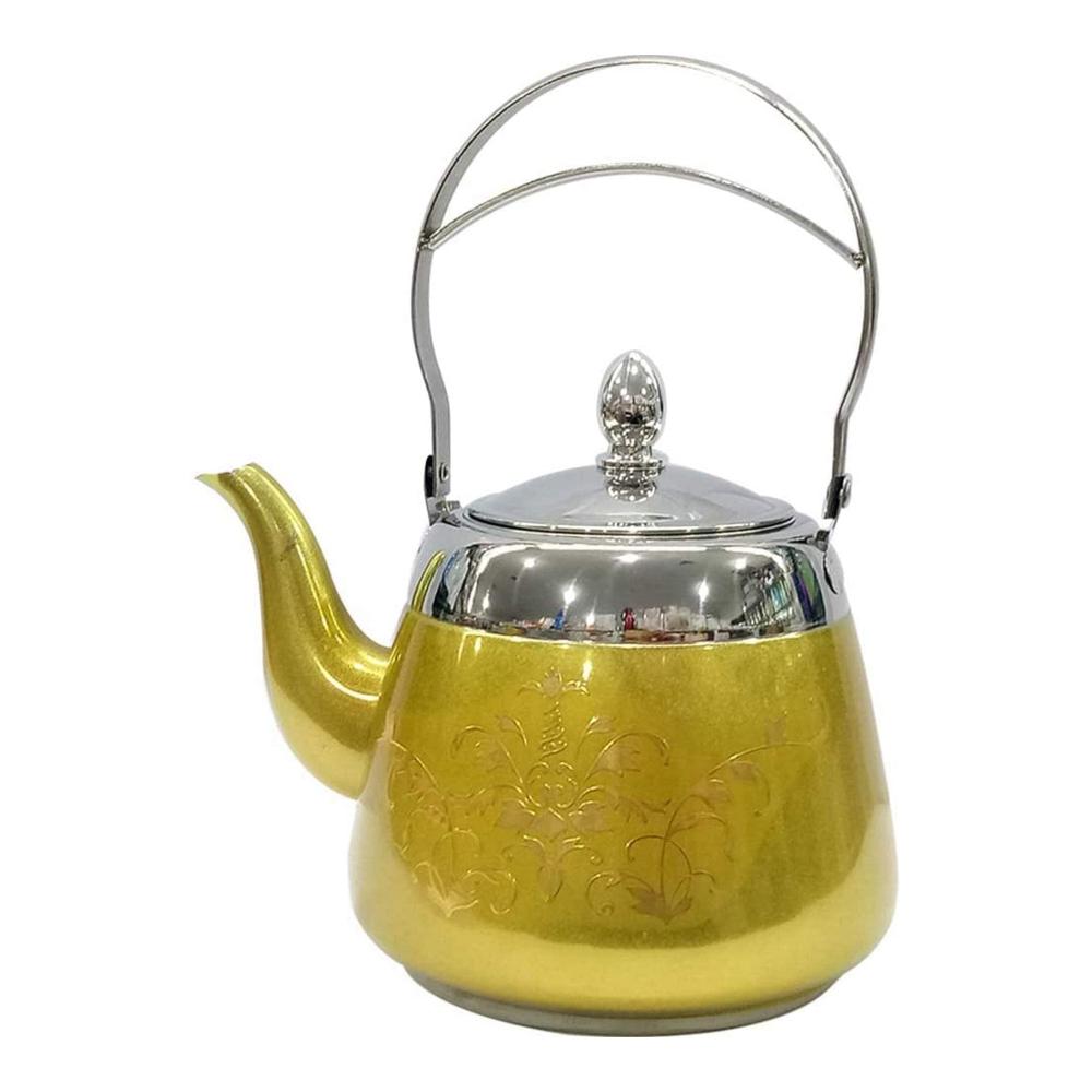 Edelstahl Teekanne mit Teesieb - Premium Wasserkocher für Herd & Tisch elegantes Design für perfekten Tee & Kaffee. Zeitlos stilvoll brühen