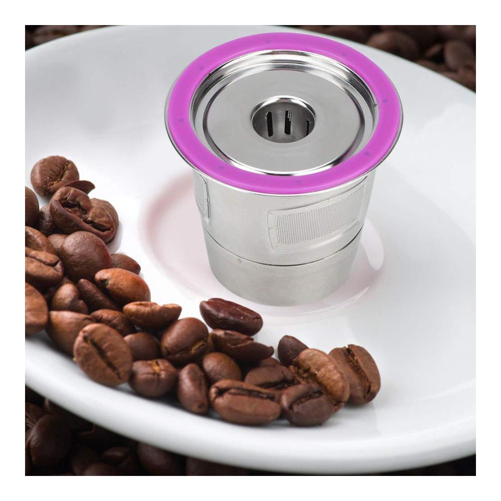 Erhalten Sie perfekten Kaffeegenuss! Wiederverwendbarer K-Cup-Kaffeepad-Metallfilter für Keurig 1.0/2.0 K-Mini K-Slim & mehr. Inklusive Bürste und Löffel für mühelose Reinigung