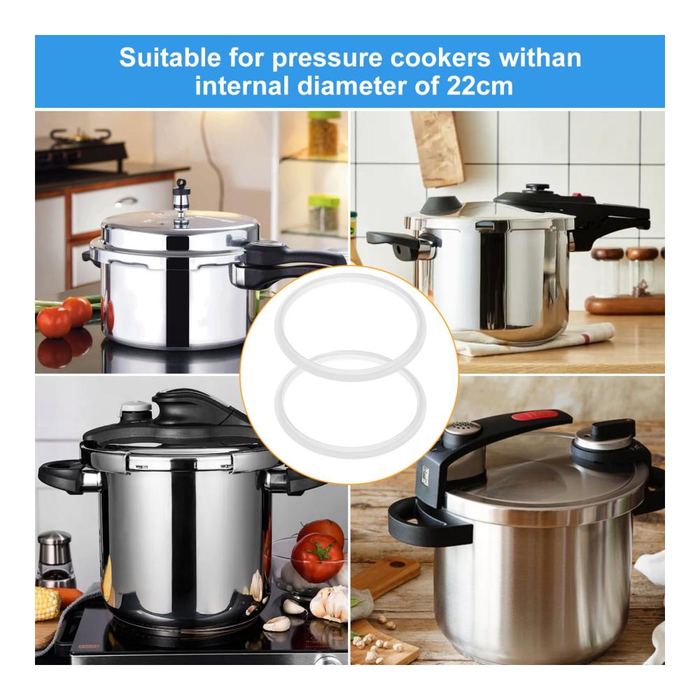 Premium Silikon Dichtungsringe Set für Schnellkochtöpfe - 3-teiliges Zubehör mit 22cm Innendurchmesser - Passend für 3L 4.5L 6.5L 8.5L Druckkochtöpfe - Hochwertige Kochzubehör