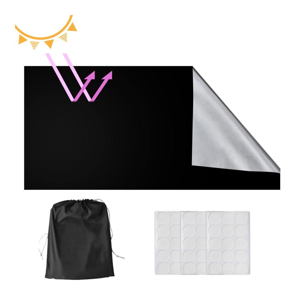 Hochwertige Raffrollos für optimale Verdunkelung | 150 x 200 cm Sonnenschutzrollos aus Polyester mit Klebeband | Reise- und temporäre Verdunkelungsrollos