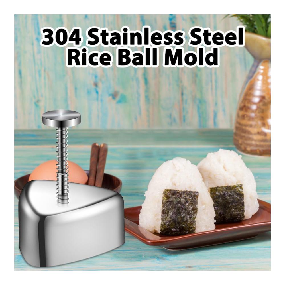 Sushi Teller Set mit Onigiri Form | Praktisches Sushi Zubehör für DIY Kochen | Dreieckige Schalen für perfekte Reisbällchen | Inklusive Onigiri Maker und Sushi Form Kit