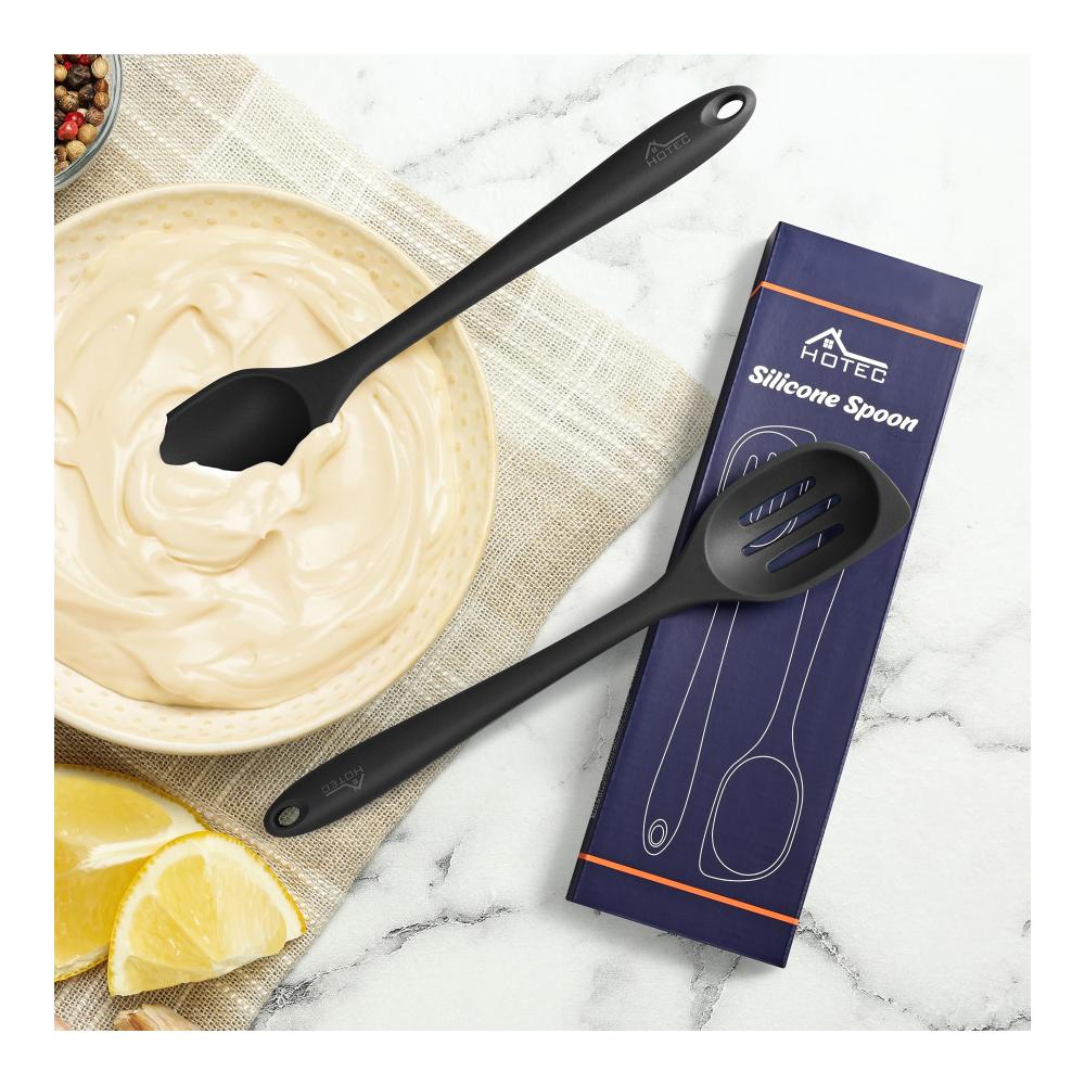 Entdecken Sie die Perfektion beim Kochen mit dem HOTEC Hitzebeständigen Silikon-Kochlöffel-Set! Vielseitige Spatel für Mischen Servieren und Schaben in einer großen Küche. Mit Antihaftbeschichtung spülmaschinenfest und stilvollen 318 cm. Kochgenuss neu definiert Vielseitigkeit des Kochlöffels HOTEC Hitzebeständiger Silikon-Kochlöffel 318 cm – Perfekt zum Mischen Servieren & Schaben – Spülmaschinenfest & Antihaftbeschichtet in elegant