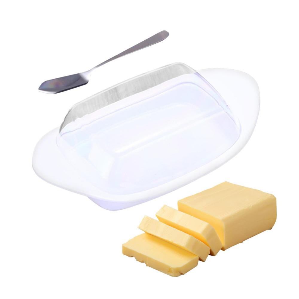 Butterdosen Bootsform Butterbehälter mit transparentem Deckel | Praktisches Butterhalter-Tablett für Ihre Küche | Frischhaltedosen für frische Butter auf der Arbeitsplatte | Modernes