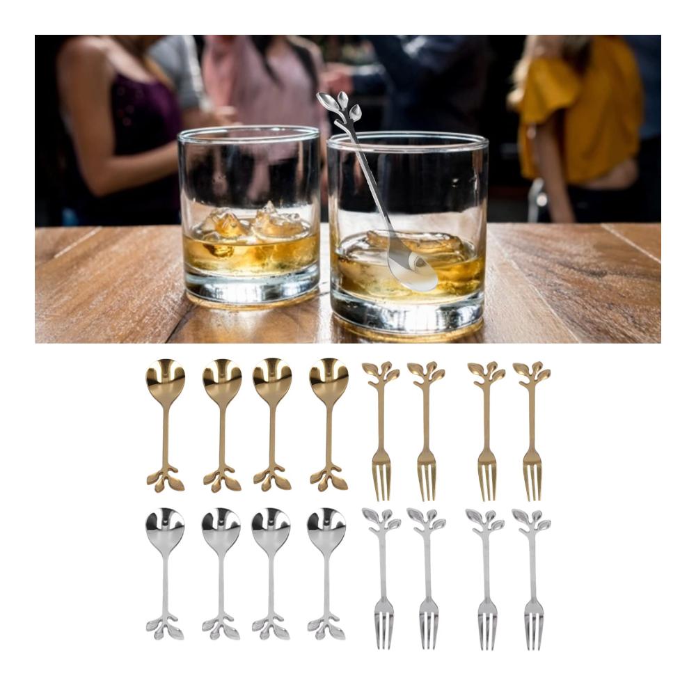 Entdecken Sie den Genuss mit unserem 8-teiligen Edelstahl-Kaffee- & Mokkalöffel-Set! Elegantes Zweig-Design polierter Prozess für Glanz. Ideal für Desserts Marmelade Eis und perfektes Rühren von Zucker oder Kuchen. Gönnen Sie sich stilvollen Kaffe