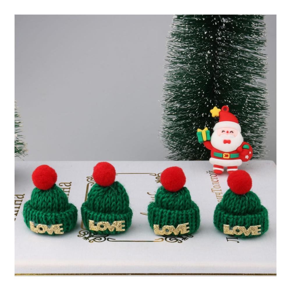 Perlenweben-Zubehör 120 Stück Mini Strickmützen für kreative Köpfe - Weihnachtsmützen Puppenhüte und mehr! Basteldekoration für kleine Meisterwerke