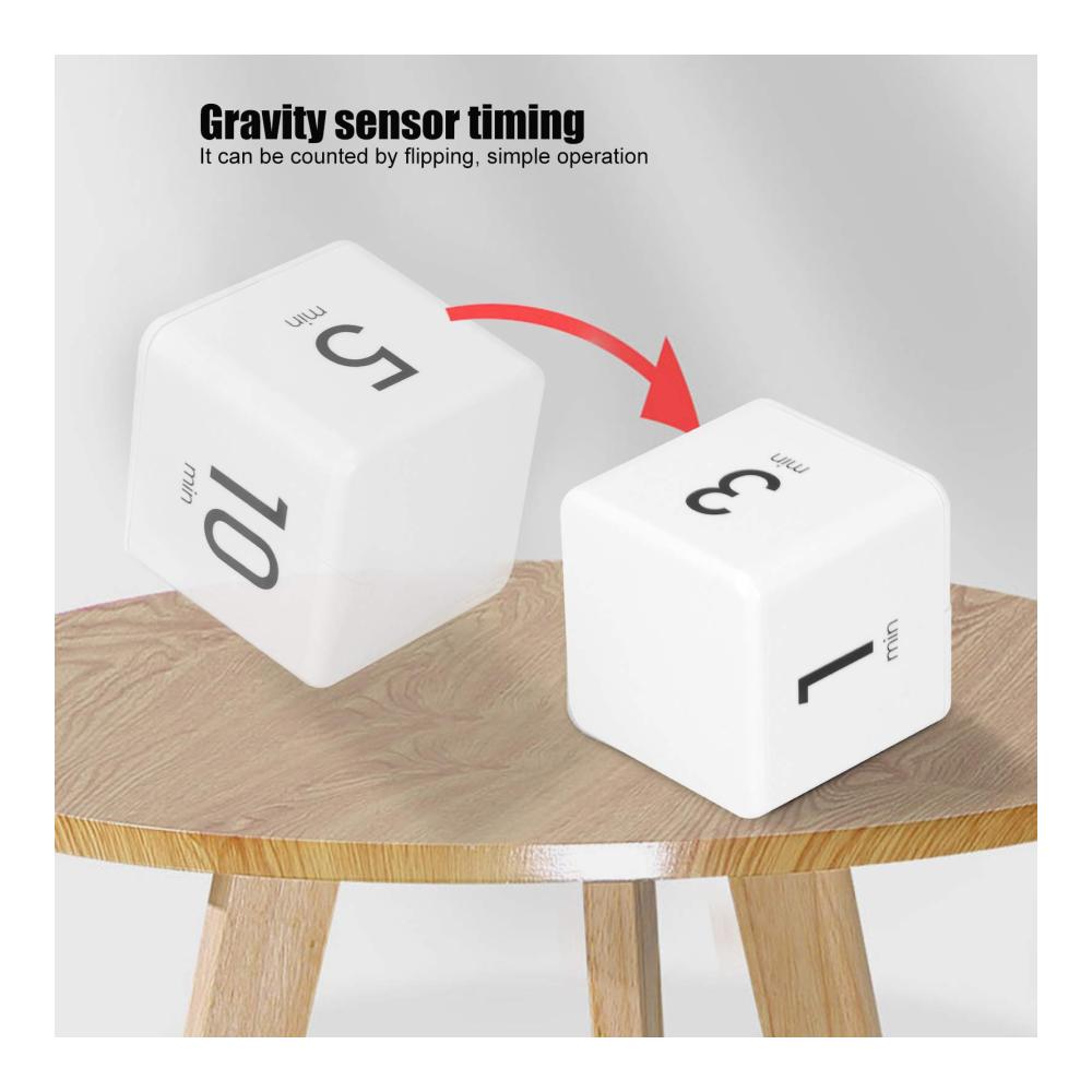 Eieruhren Cube Timer mit Schwerkraftsensor - Perfekt für Zeitmanagement beim Training und Spielen - Anzeige für 1 3 5 10 & 15 20 30 60 Minuten - Multifunktionale Digitalu