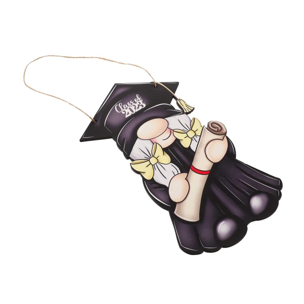 3er-Set Abschlussfeier Deko-Schilder Grad GNOME Plaketten & Holztafeln - Perfekt für Tischdeko & Wandornamente Geschenkidee für Absolventen
