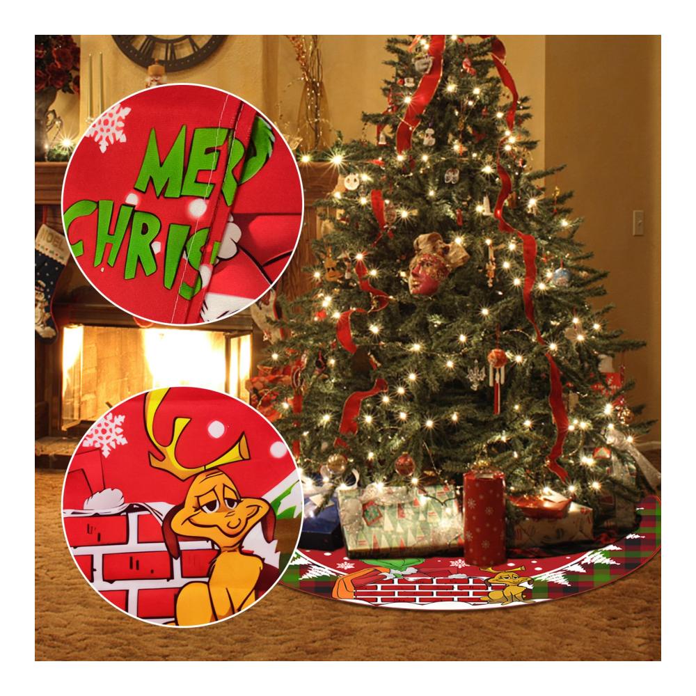 Luxuriöser Weihnachtsbaumständer Weicher Plüschrock für festliche Dekorationen | Fusselfrei und stilvoll | 92cm Durchmesser | Perfekt für Weihnachtsfeier
