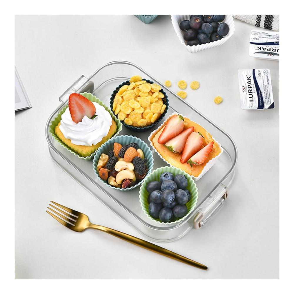 Einweg-Backbecher 50 Stück Silikon-Cupcake-Förmchen Set | BPA-frei & umweltfreundlich | Wiederverwendbare Muffinförmchen in verschiedenen Größen | Backspaß für Party Geburtstag & mehr | Inkl. Silikon