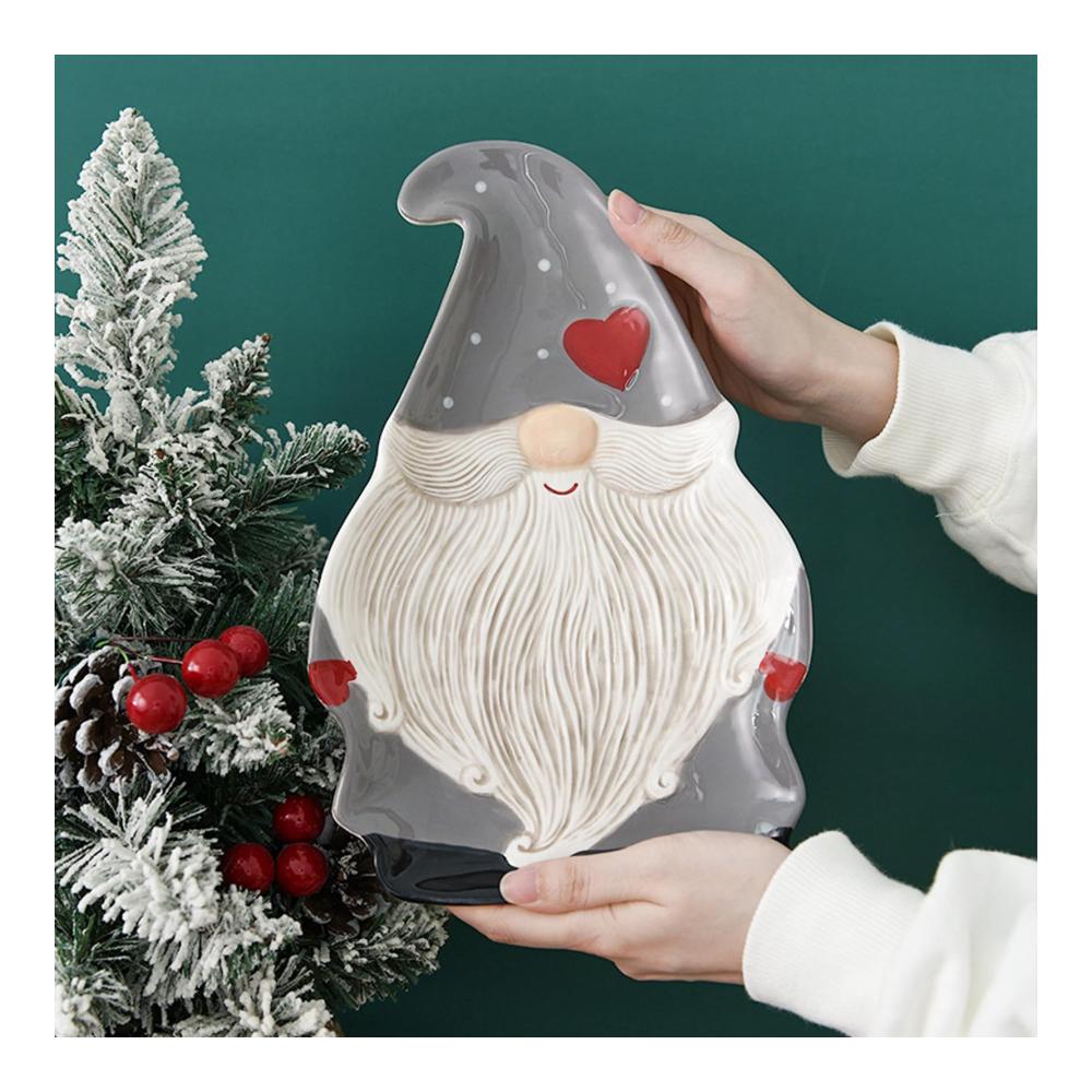 Weihnachtsteller Keramik im Western Style - Großer Essteller für kreative Küche - Hochwertiger Speiseteller für festliche Tafeln - Dekorativer Home Pastry