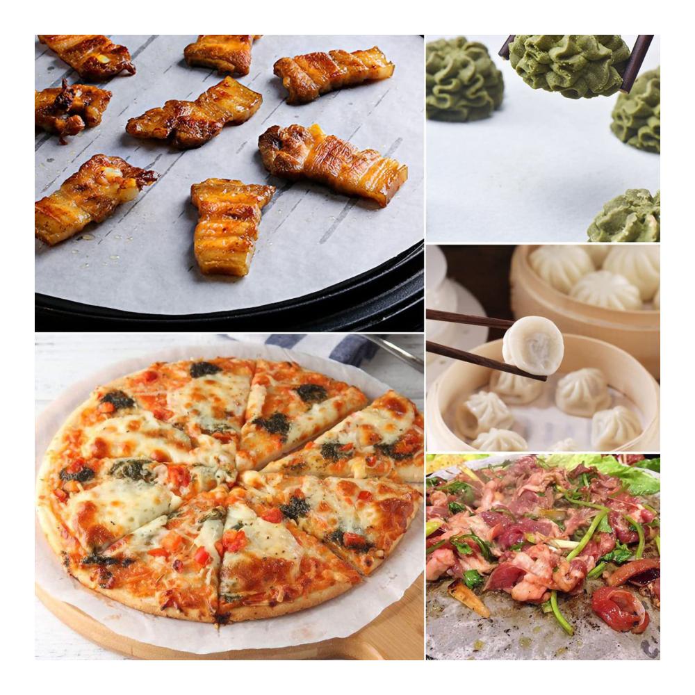 Entdecken Sie die Magie des Backens mit unseren Premium Backunterlagen - 100 Stück Antihaftbeschichtete Runde Papier-Backbleche perfekt für Zuhause Grillen und Kochen im Freien. Verwöhnen Sie Ihre Sinne und erleben Sie köstliche Ergebn