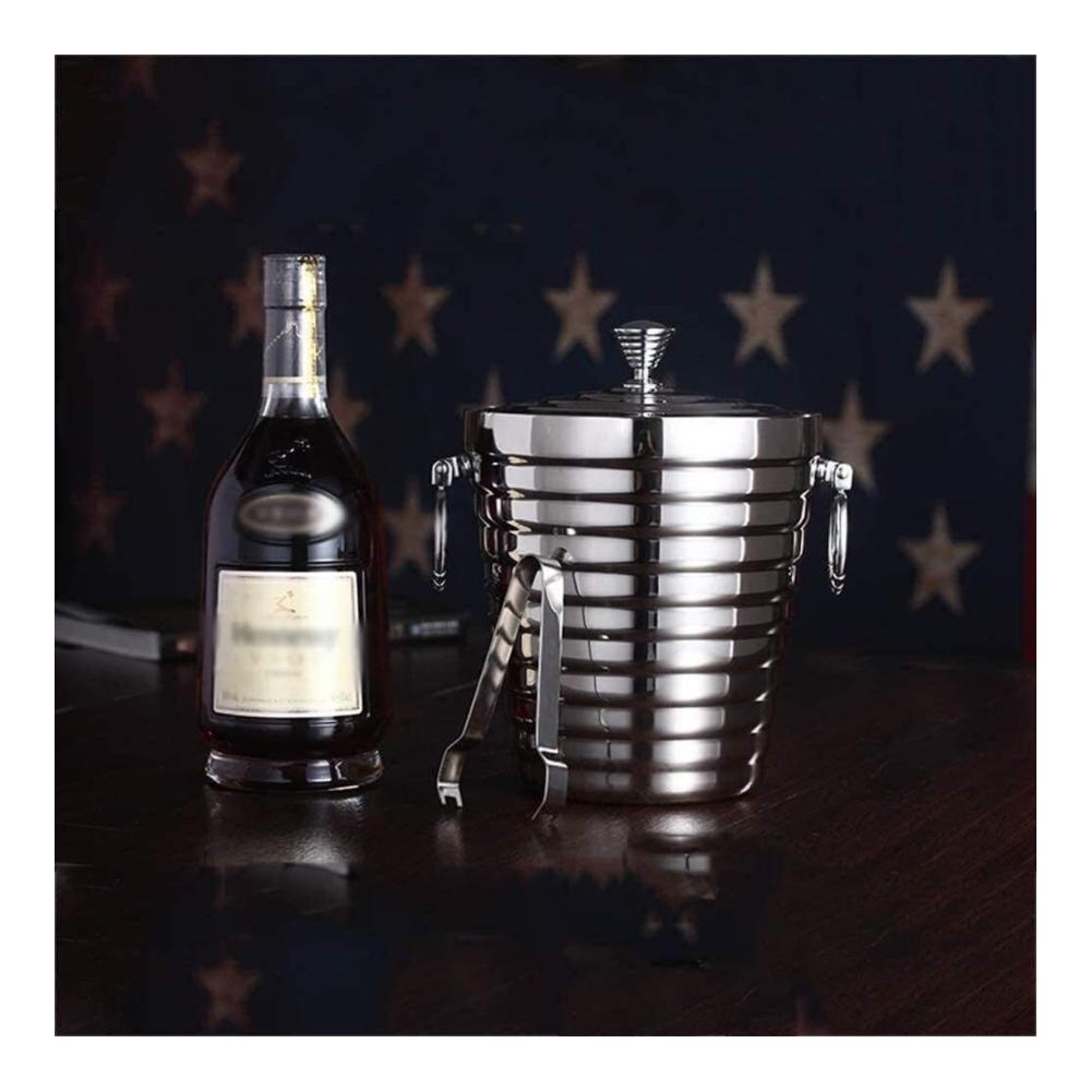 Genießen Sie stilvoll gekühlten Wein und Sekt – Isolierte Edelstahl Weinkühler für Cocktailpartys drinnen und draußen – Perfekt für Ihre Outdoor-Bar – 1L Fassungsvermögen