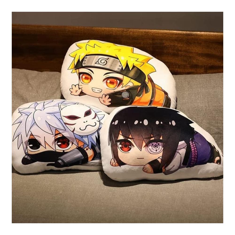 Erstaunliche Zierkissen Plüschkissen Anime Hatake Kakashi Cartoon-Rückenkissen mit doppelseitigem Wurfkissen weich gefülltes Kissen für Jungen und Mädchen. Perfekte Geschenke! (Farbe Uc