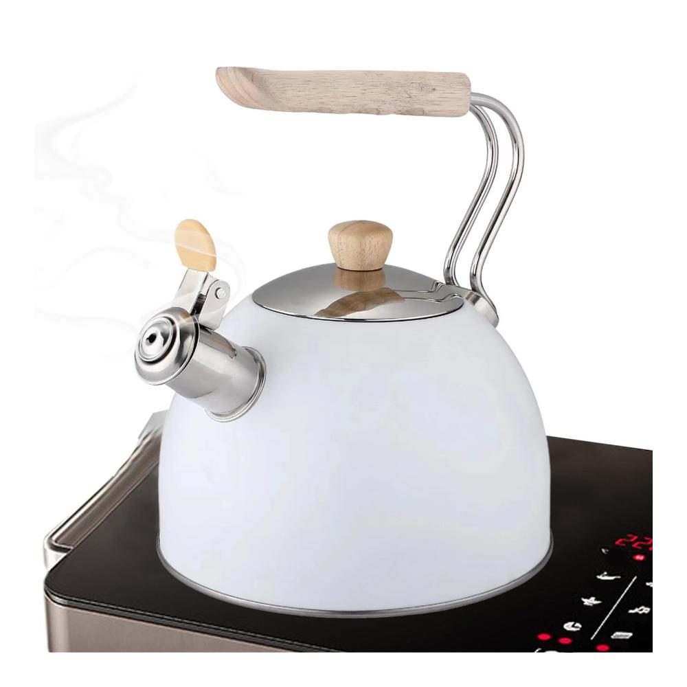 Edelstahl Teekessel & Teemaschine 25L - Pfeifender Wasserkessel mit Schnellkochfunktion - Ergonomischer Griff für Herd Induktion Gas - Heißwasser in Minuten - Stilvolle Hitzebeständigkeit für Zuhause & Büro