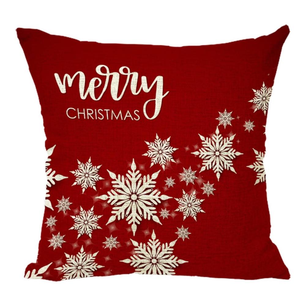 4er Set Weihnachts Zierkissenbezüge 45x45 cm - Dekokissen für Sofa & Sessel - Dekorative Kissenhüllen mit Weihnachtsmotiven - Festliche Sofakissenhüllen für gemütliches Zuhause