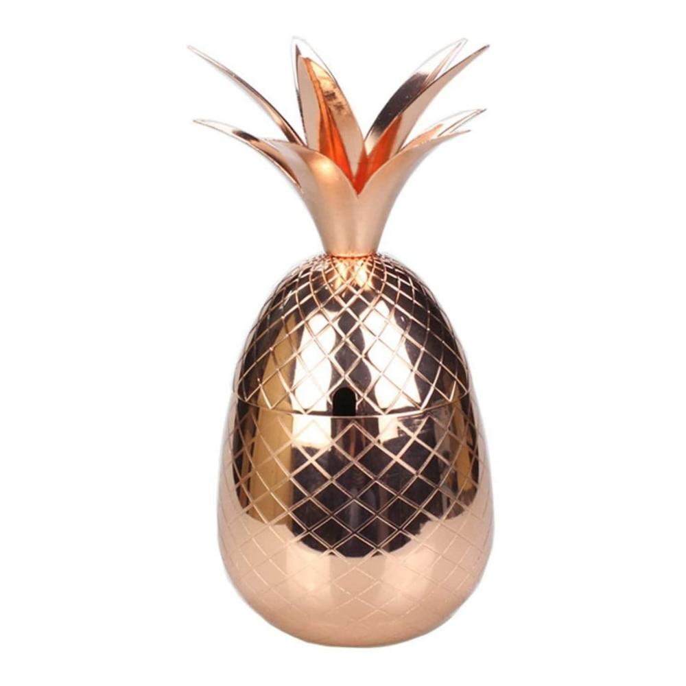 Wein- & Sektkühler Stilvoller Edelstahl Eiskübel für Cocktails Bier & mehr – Ananas-Design leicht mit Deckel – Idealer Begleiter für jede Feier