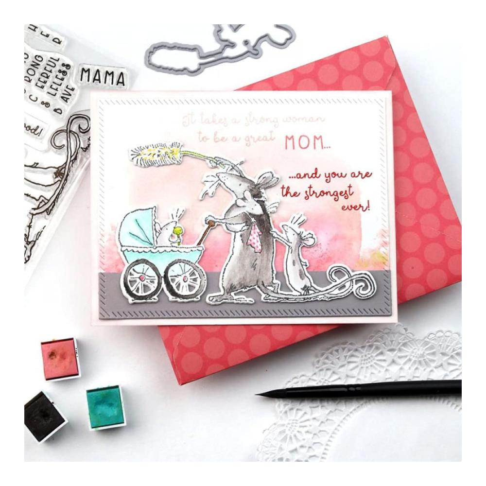 Stanzbögen & Stanzen Kreative Mäuse-Stanzformen für DIY Kartenherstellung Scrapbooking & Basteln. Perfekt für Muttertag Mutterschaft. Metall Stanzschablonen für Papier & mehr