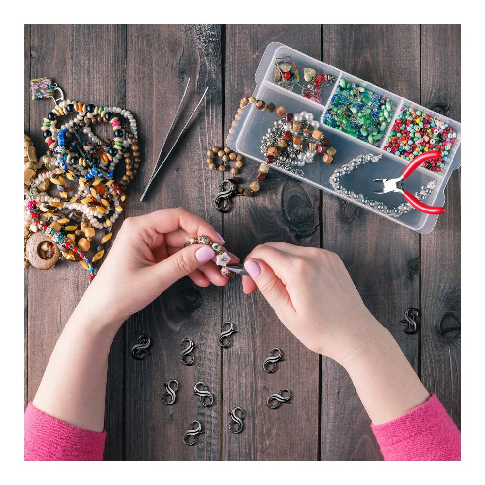 Entdecken Sie die Vielfalt Premium 3er-Set Hummerverschlüsse für individuelle Schmuckkreationen - Doppelte Öffnung Schwarz 13x6mm - Ideale Verschlusslösung für Halsketten und Armbänder