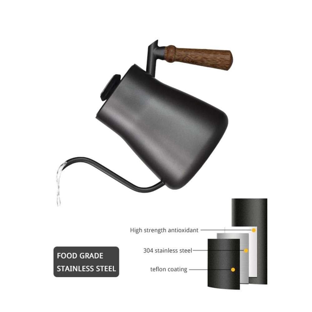 Premium Reise-Kaffeekanne mit Kaffeekessel Tropfbecher tragbarer Bohnenmühle & Filterpapier - 8-in-1 Set für unterwegs - Tee- & Kaffeekannen für perfekten Genuss überall