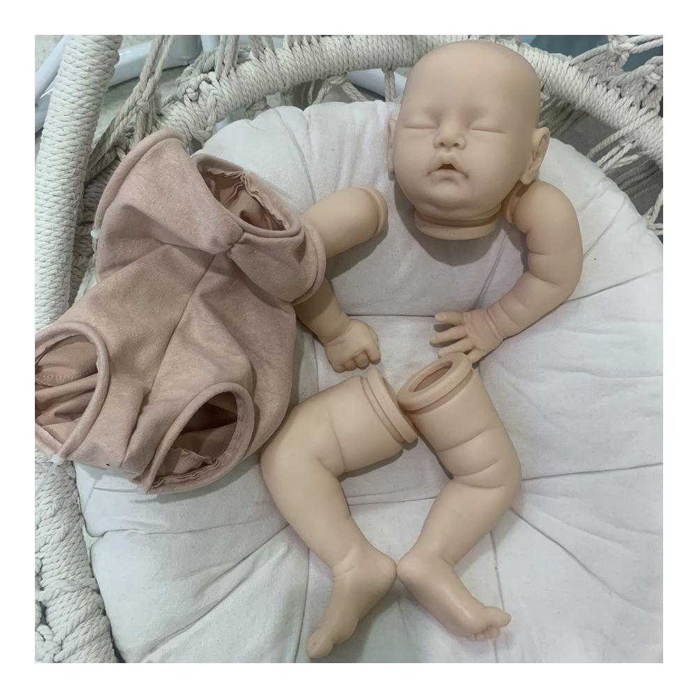 Entzückendes 19-Zoll-Reborn-Puppenset Vivia Sweet Sleeping Baby für Sammler - Handbemalt realistisch und mit unvollendeten Körperteilen - Ein Muss für Puppenliebhaber