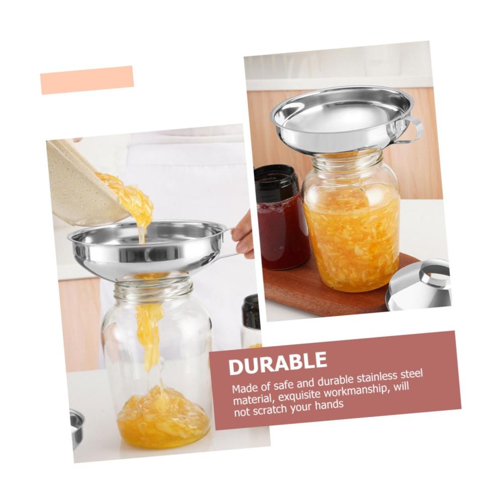 8er Set Edelstahl-Trichter mit weiter Öffnung – Perfekt für Küche Labor & mehr! Hochwertige Fülltrichter für Marmeladengläser Essiggurken und mehr. Rostfrei und langlebig