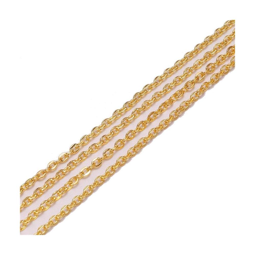 Premium 10m Schmuckdrähte Hochwertige Rhodium/Bronze Farbe Lange Halskette Ketten aus Messing - Perfekt für DIY Schmuckzubehör! (Farbe