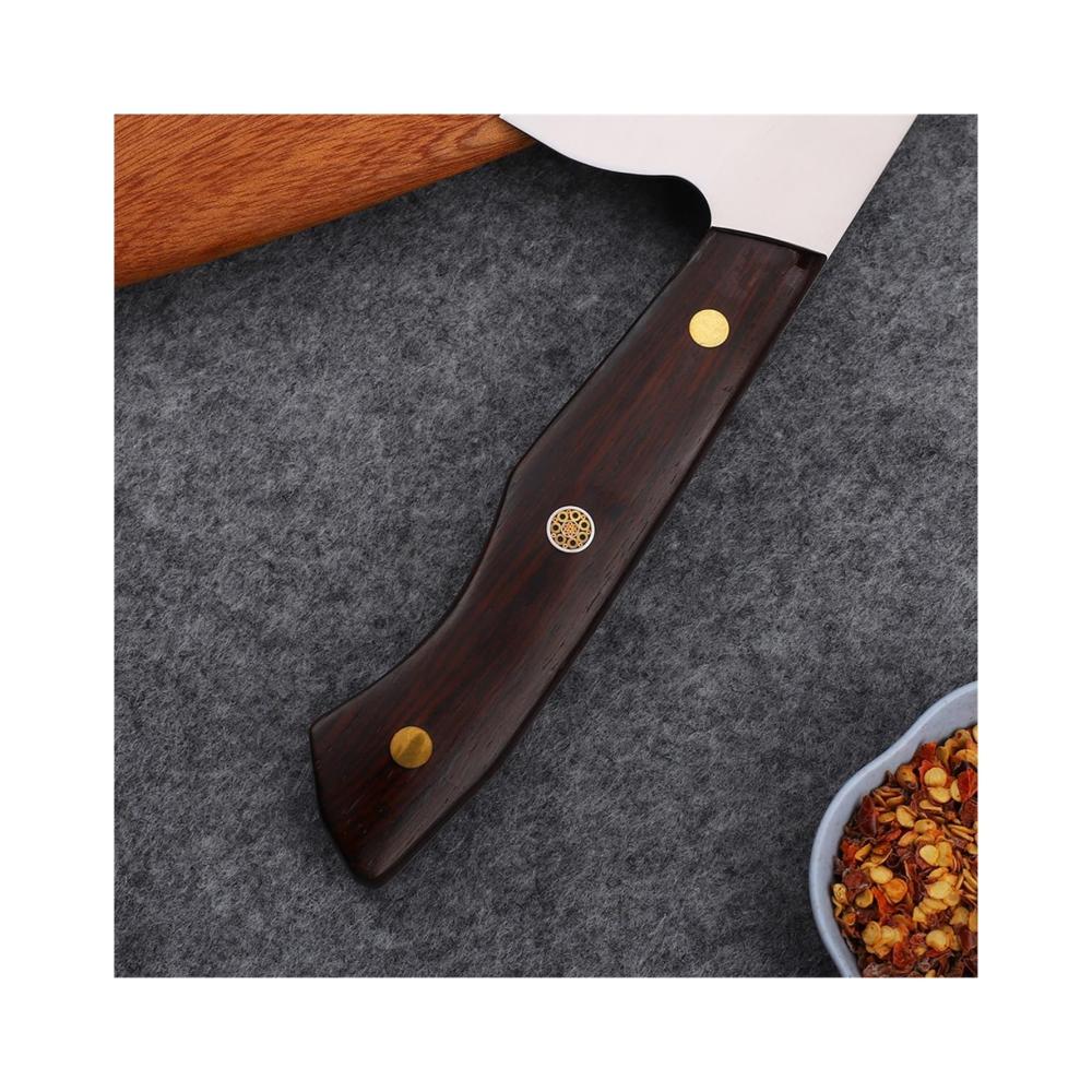 Handgefertigtes Profi-Kochmesser 8-Zoll | Japanischer Stil mit DC53 Klinge & Palisandergriff | Ideal zum Fleischschneiden & Kochen | EDC-W