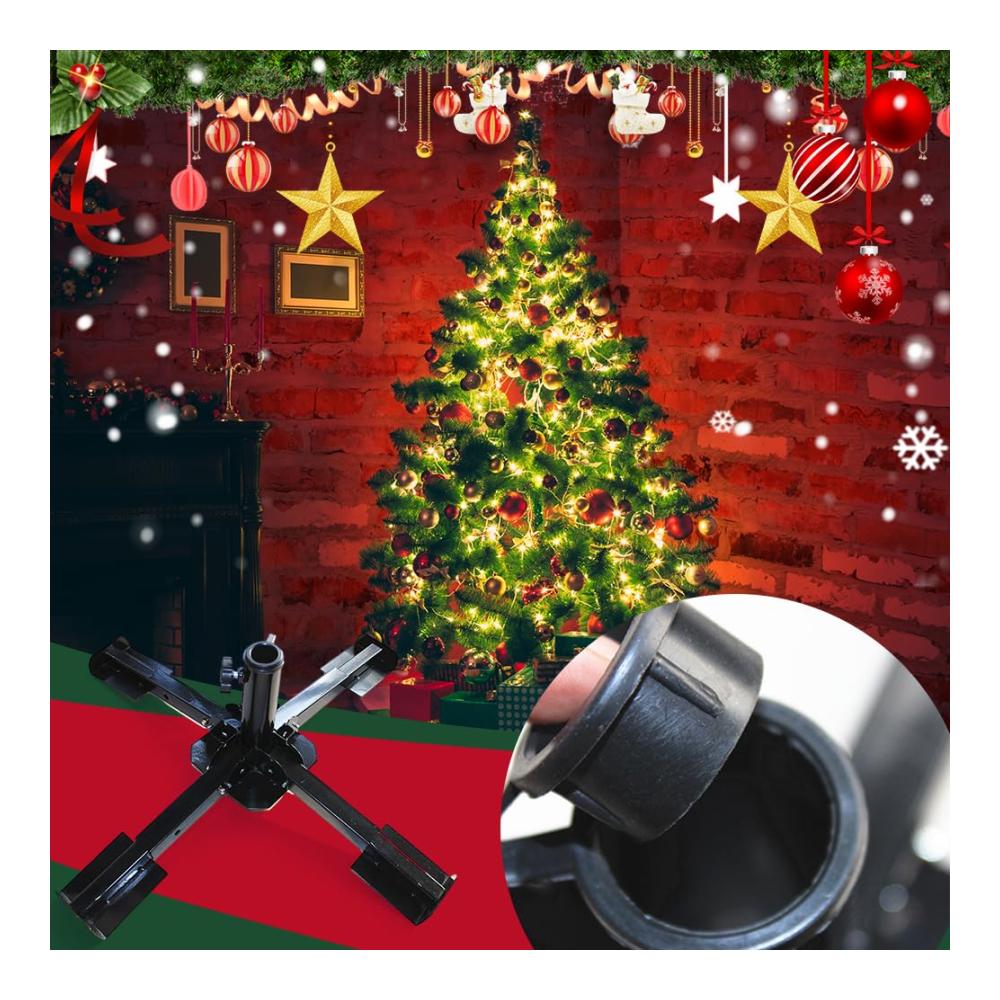 Holen Sie sich den ultimativen Weihnachtszauber mit unserem vielseitigen zusammenklappbaren Weihnachtsbaumständer! Robuster Metallsockel für den perfekten Außenschirmbaum