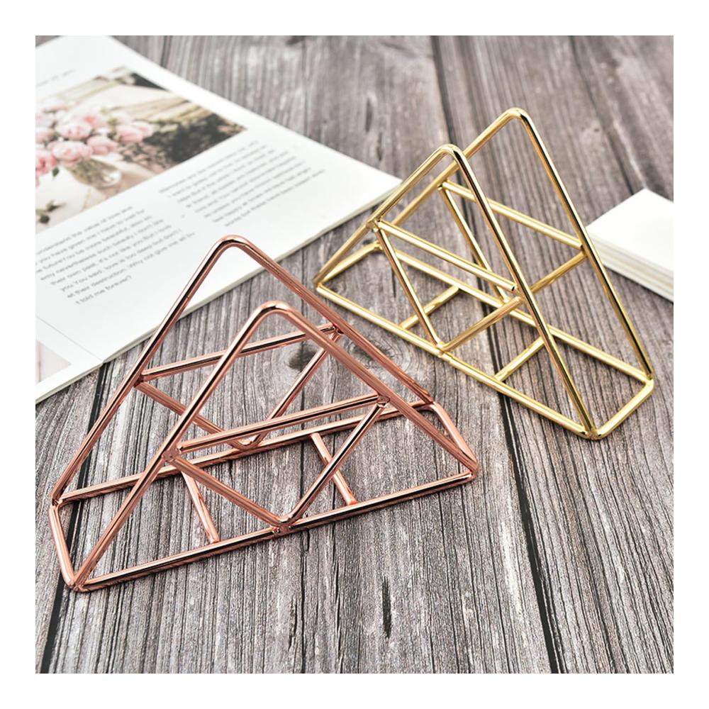 Metall Serviettenhalter - Stilvoller Tischorganizer für Küche und Esstisch - Freistehender Halter für Servietten - Roségoldenes Design für elegante Tischdekoration - Praktisches Zubehör für jede Party