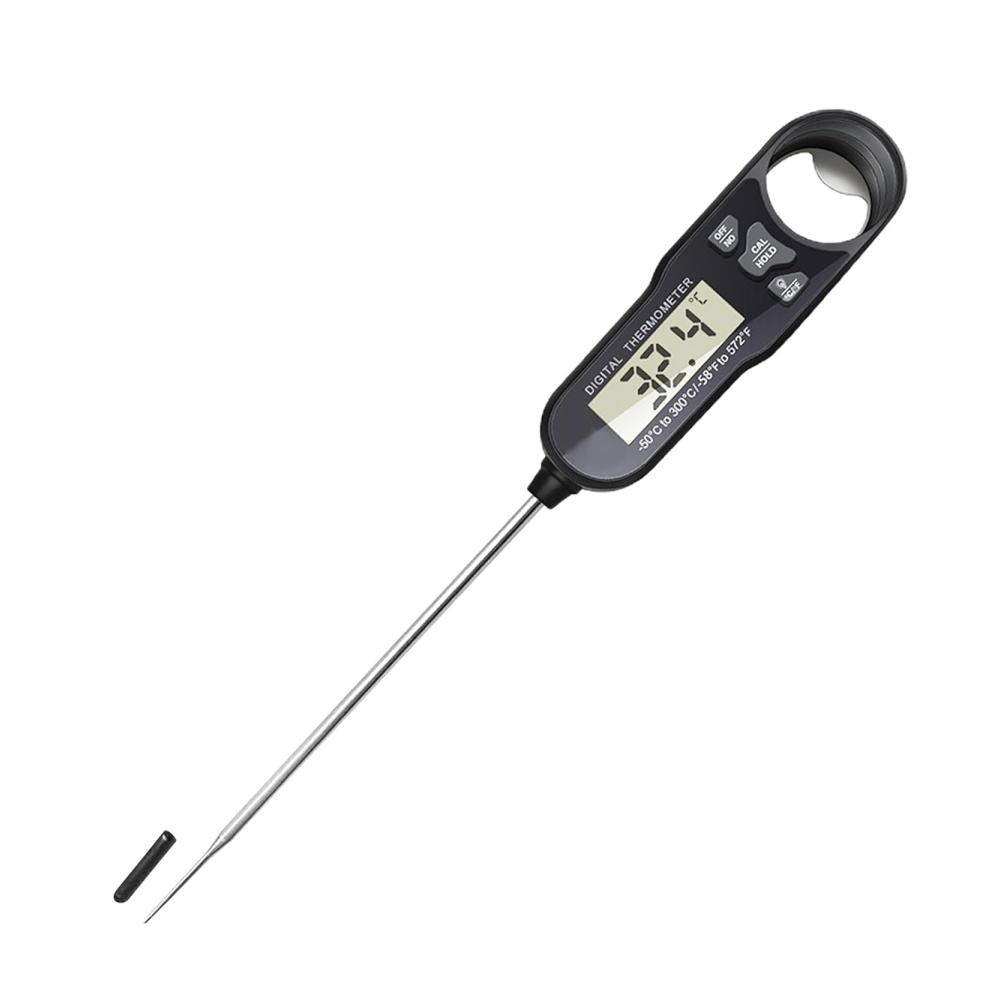 Digitales Bratenthermometer – Sofortiges Ablesen Edelstahl Küchenthermometer Wasserdichtes Instant-Read Messfühler für Kochen im Freien und Backofen Langlebiges Fleischthermometer