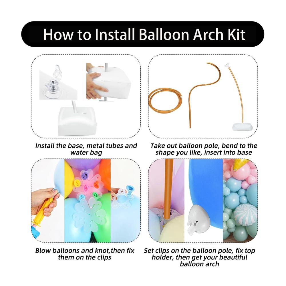 Entdecken Sie die Magie der Feierlichkeiten mit unserem Wiederverwendbaren Ballonbogen Set - 8 Fuß/5 Fuß Großes Ballonbogen-Set für eine atemberaubende Partydekoration! Frei formbar ideal für Hochzeit Taufe und Geburtstagsfeiern. Erstellen Sie mühelos einen beeindruckenden Tischluftballonbogen mit unserem Biegeform-Kit. Bringen Sie die Festlichkeit in jeden Anlass mit diesem Party-Dekor-Ballonbogen-Set