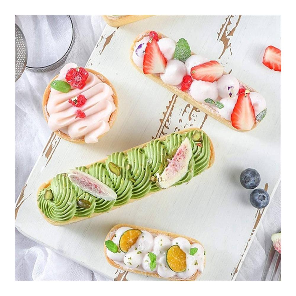 Premium Backgenuss 30er Set ovale Torten- und Gebäckringe aus rostfreiem Edelstahl - Perforierte Backringe für perfekte Kreationen ideales Zubehör für exquisites Backen und beeindruckende Törtchenformen