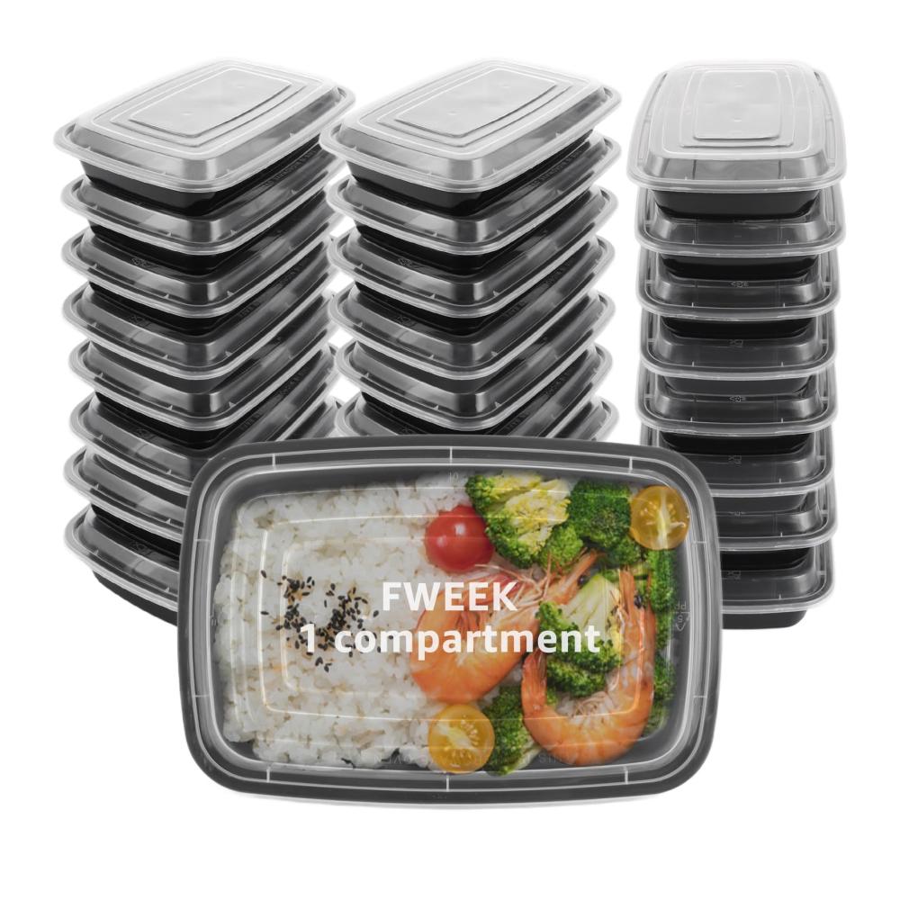 25-teiliges Vorratsdosen-Set - Meal Prep Container für Mikrowelle - Wiederverwendbare Kunststoffboxen - Spülmaschinenfest und BPA-frei - Ideal für Camping und