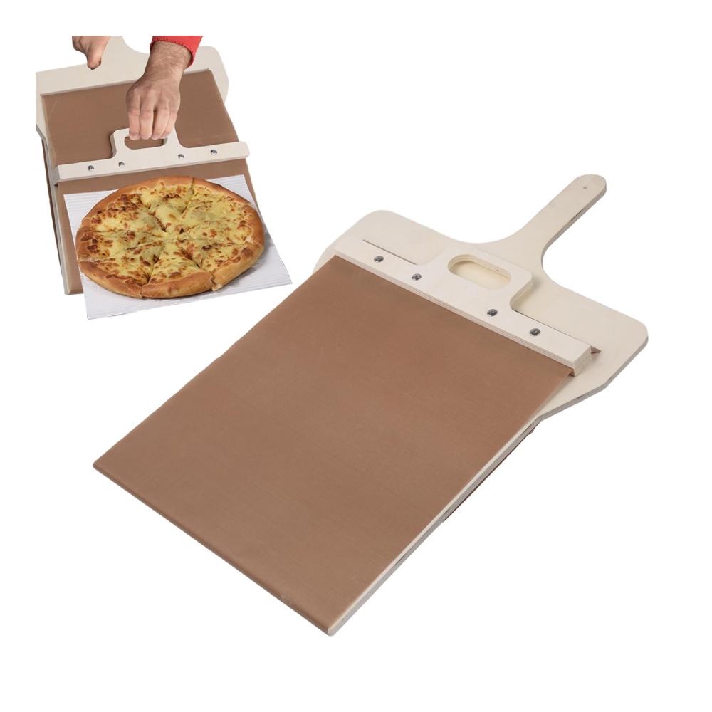 Pizzapfannen Profi Pizzaschaufel mit ergonomischem Griff | Große Schiebe-Pizzaschieber für den perfekten Ofen | Robuste Pizza Peel Pala für hauchdünne Köstlichkeiten | Inklusive Pizza Rezept