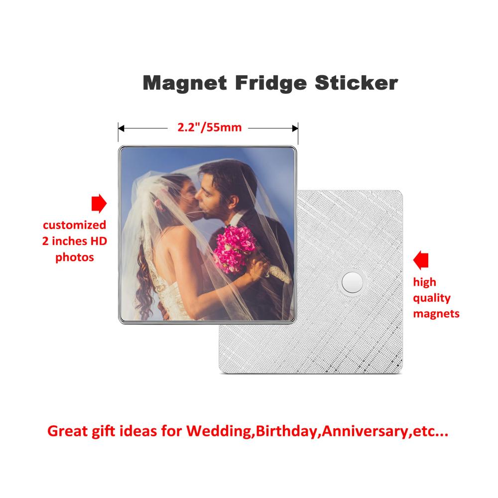 Personalisierte Foto Magnetrahmen Set - 4 Stück Herzform Magnete für Küche Kühlschrank - Selbst Gestalten Bilderrahmen - Dekorative Fotomagnete mit Platz für Ihre Lieblingsbilder