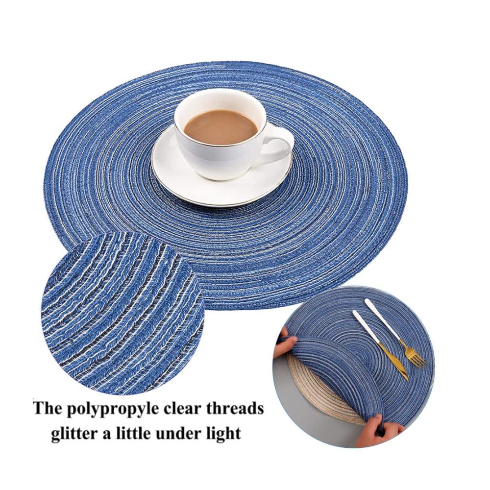 Entdecken Sie die Schönheit von 6PCS Rutschfesten Platzsets - Hitzebeständig und Waschbar | Perfekt für Ihren Esstisch | Attraktive Geflochtene Designs | Hochwertige Tischsets Set