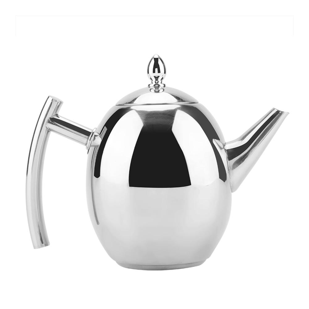 Genießen Sie perfekten Tee - Edelstahl Teekanne mit herausnehmbarem Netzfilter 1500 ml Elektrischer Tee-/Kaffee-/Wasserkocherbehälter für aromatische Getränke