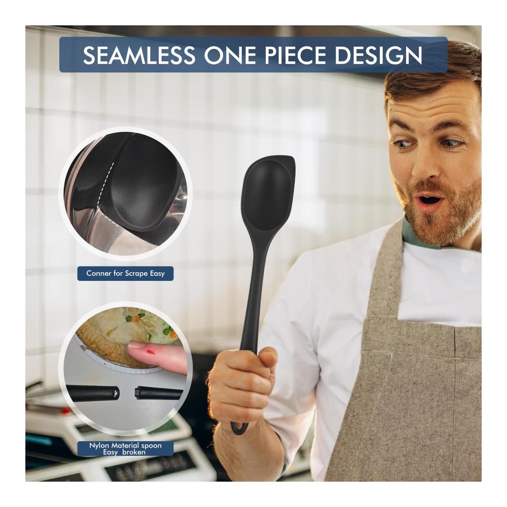 Entdecken Sie die Perfektion beim Kochen mit dem HOTEC Hitzebeständigen Silikon-Kochlöffel-Set! Vielseitige Spatel für Mischen Servieren und Schaben in einer großen Küche. Mit Antihaftbeschichtung spülmaschinenfest und stilvollen 318 cm. Kochgenuss neu definiert Vielseitigkeit des Kochlöffels HOTEC Hitzebeständiger Silikon-Kochlöffel 318 cm – Perfekt zum Mischen Servieren & Schaben – Spülmaschinenfest & Antihaftbeschichtet in elegant