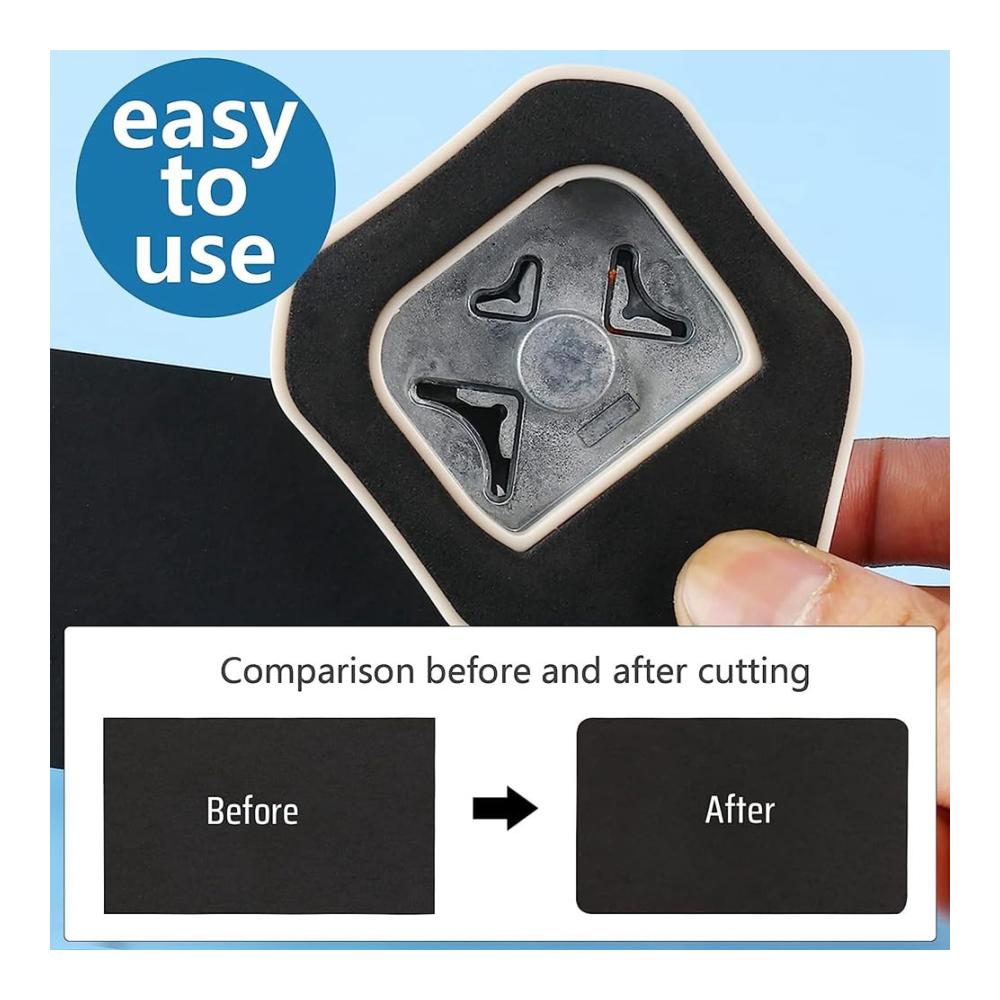 Verleihen Sie Ihren Bastelprojekten mit unserem 3-teiligen Eckenrunder-Papierstanzer-Set in 3 Varianten einen professionellen Touch! Ideal für Kartenherstellung und mehr
