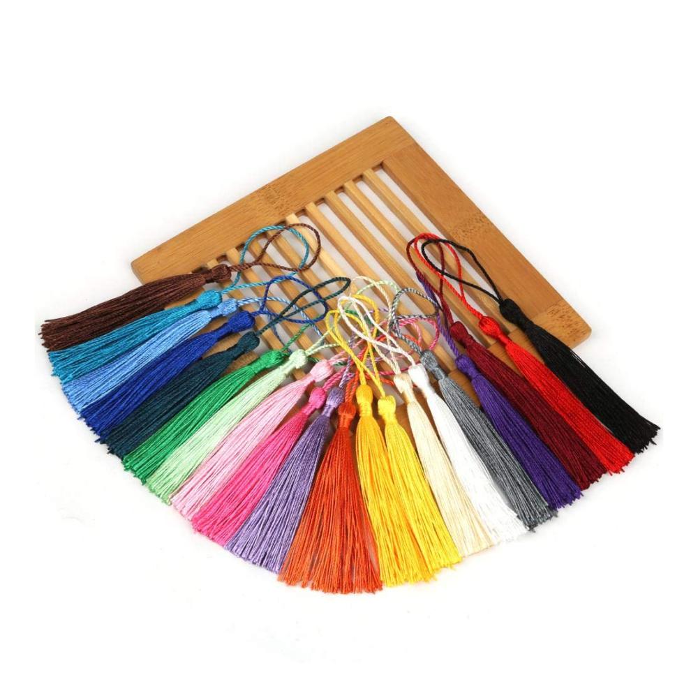 32 Stück Fransen-Borten Set Hochwertige 13cm Seidenquasten in Grün für DIY Dekorationen Näharbeiten & Vorhänge. Ideales Zubehör für Hochzeiten